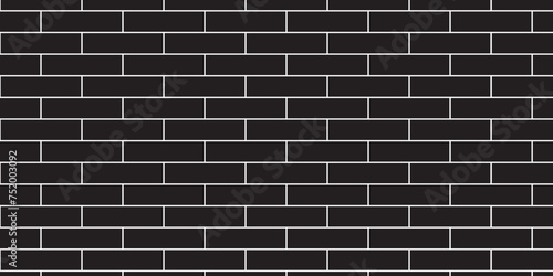 Dark black brick wall background. architecture construction stone block brick wallpaper. seamless building cement concrete wall grunge background.