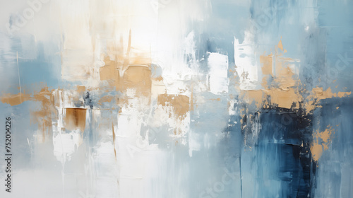 abstract rough blue white gold art painting texture © Pakhnyushchyy