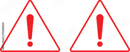red exclamation mark vector sign