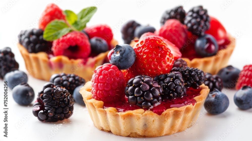 Delicious berry tart with a mixture of berries. Delicious berry tart with a mixture of berries.