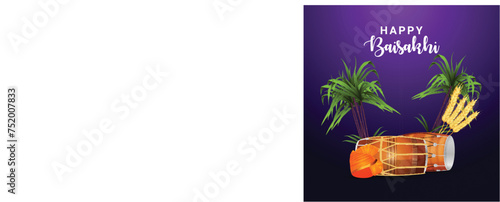 Happy baisakhi indian sikh festival greeting card
