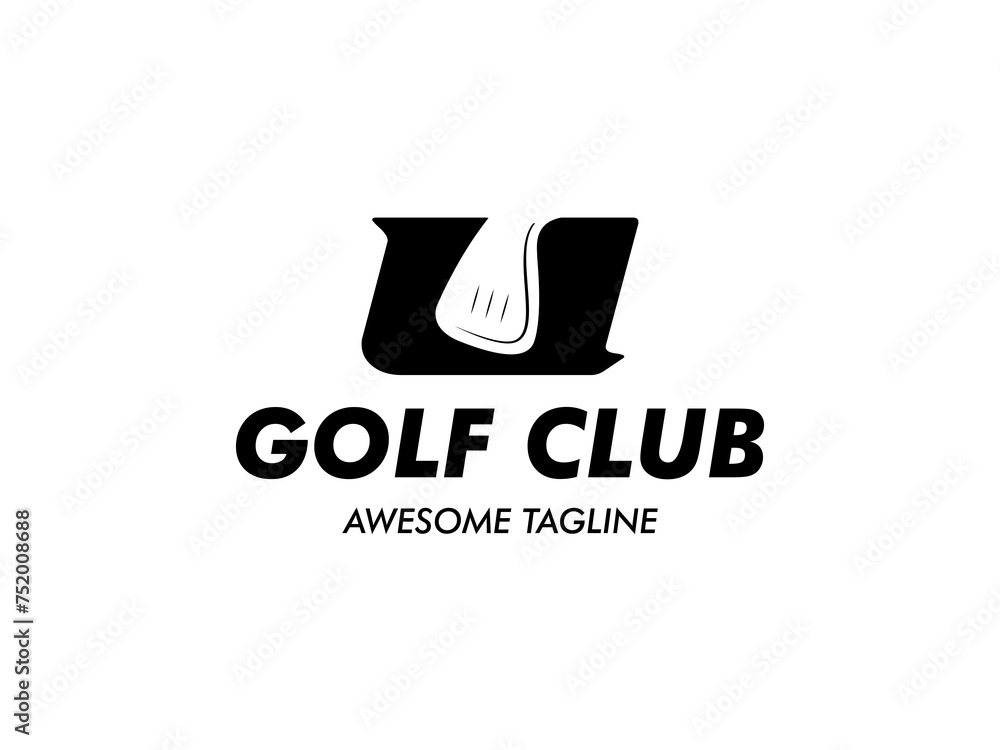 Alphabet letter logo U for Golf logo design template Logo golf championship Alphabet letter logo U for Golf logo design template Logo golf championship