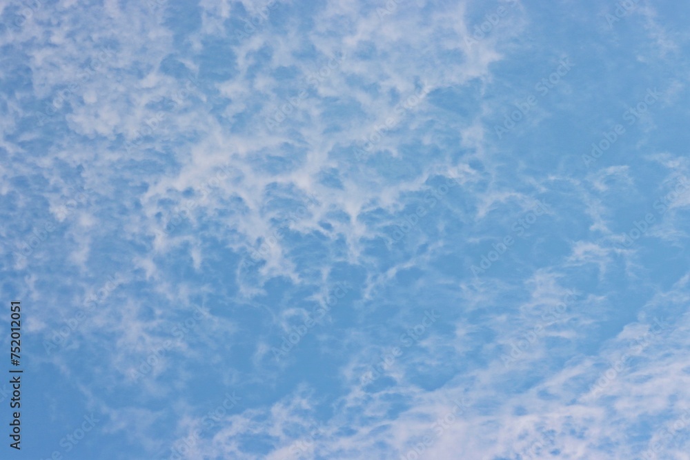 Fluffy Clouds Blue Sky background