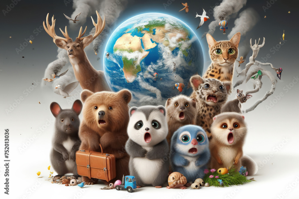 Planet Earth is crying from bad ecology. The concept of ecology and ...