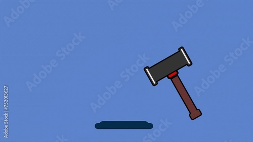 law animation video in a flat design illustration