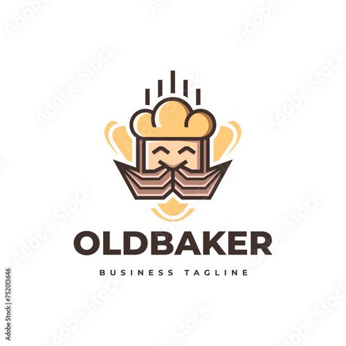 old baker logo vector.