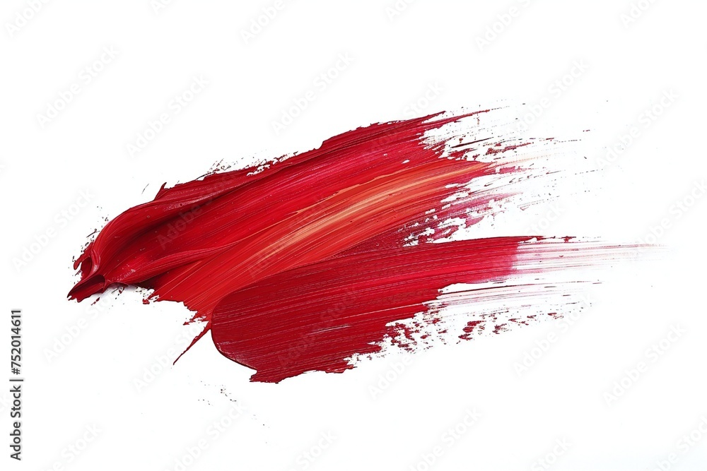Paint brush stroke isolated on white background Generative Ai 