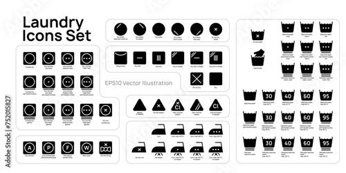 Silhouette laundry icons set vector illustration design.