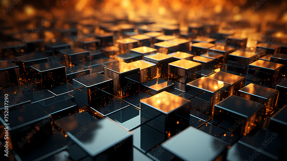 Obraz premium Abstract cube geometric shapes background