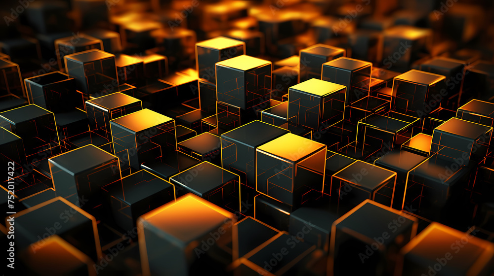 Obraz premium Abstract cube geometric shapes background