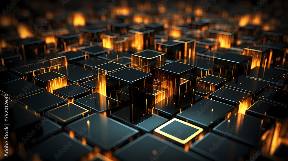 Abstract cube geometric shapes background