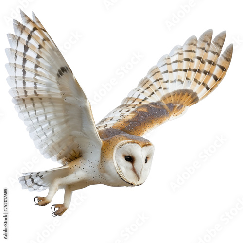Barn owl isolate on transparent background
