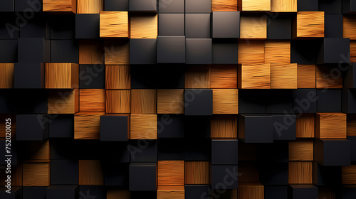 Abstract 3d geometric shapes background