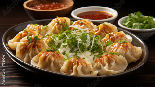 Flavorful Tsel Momo: Delectable Steamed Vegetable Dumplings with Hot Chilli Dip