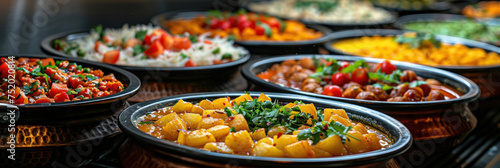 Buffet of Indian food, buffet food for events.