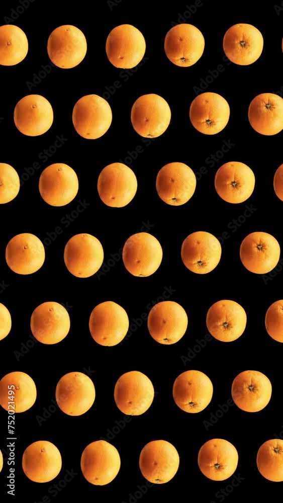 pattern of animated oranges in vertical pattern of animated oranges in vertical