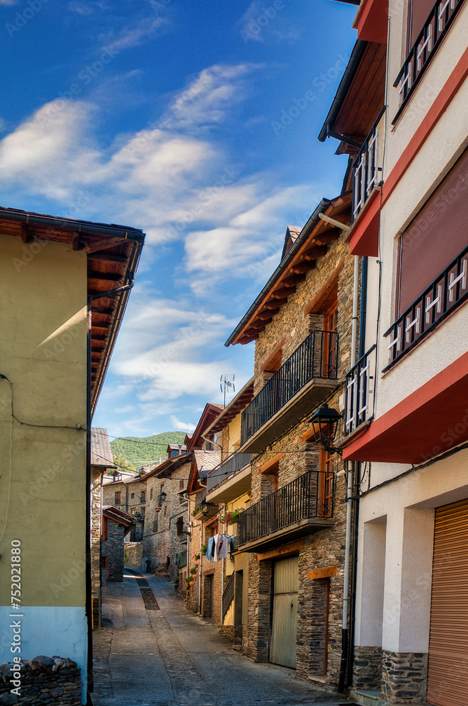 Fototapeta premium Llavorsi is a Spanish town and municipality in the province of Lerida, in the autonomous community of Catalonia. It belongs to the Pallars Sobira region