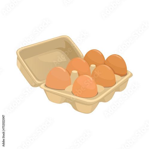 Egg in Carton Box Illustration Vector