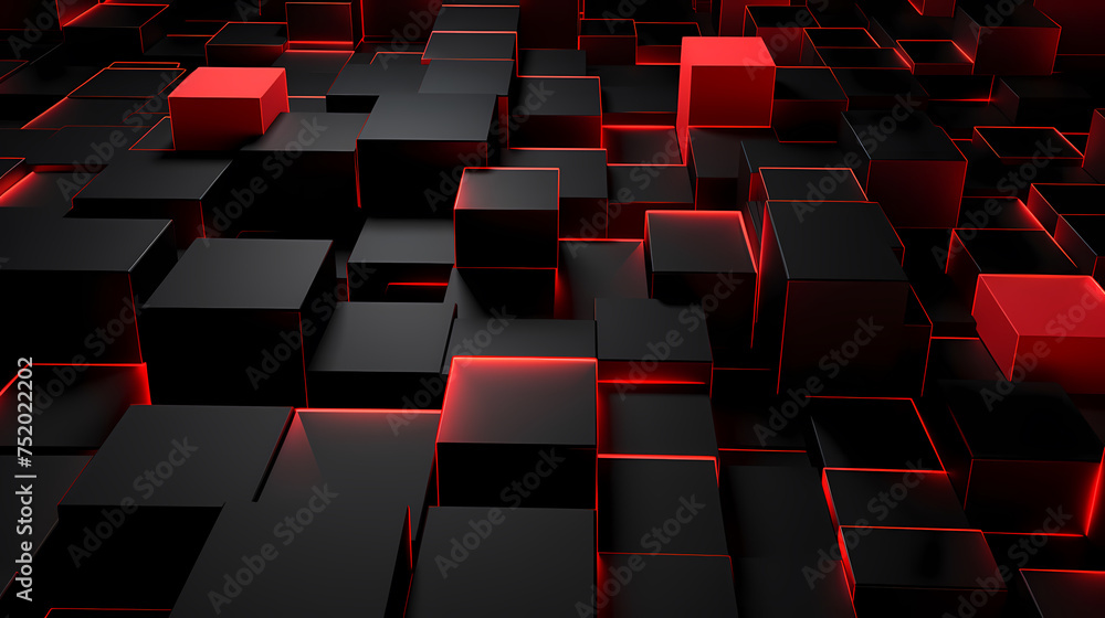 Fototapeta premium Abstract 3d geometric shapes background
