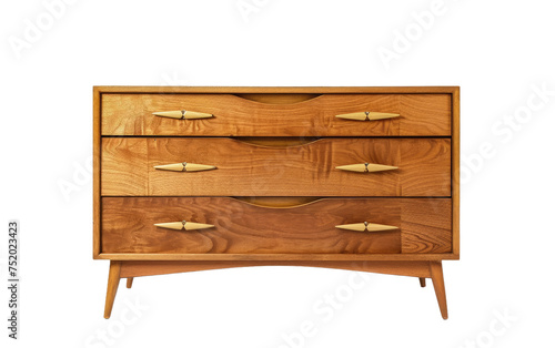 Contemporary Mid-century Dresser Design isolated on transparent Background