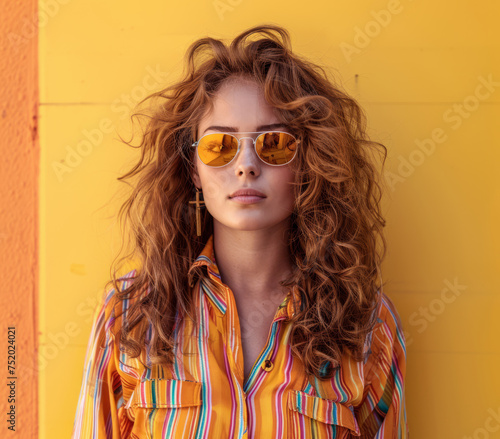 Wallpaper Mural Portrait of a young woman from the 70s Torontodigital.ca