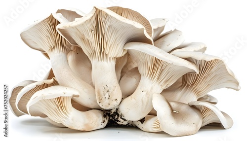 Oyster mushroom on white background