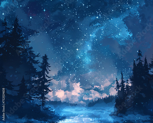 night sky-generative ai