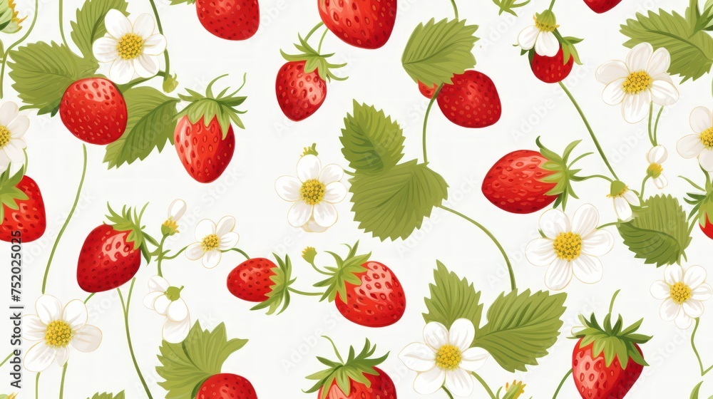 Pattern of fresh strawberry Pattern of fresh strawberry