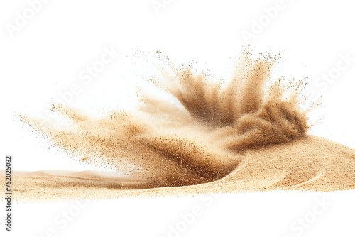 Sand blast design element isolated on white background Generative Ai  photo