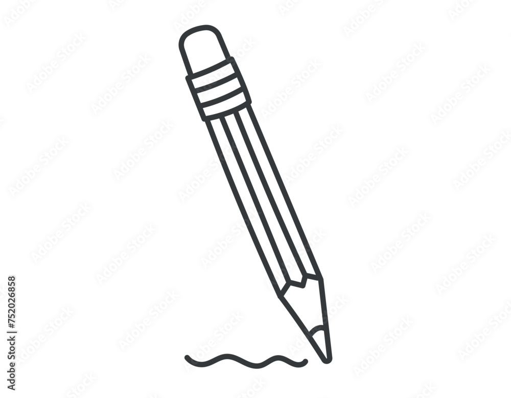 Vector isolated hand drawn doodle pencil symbol. Vector isolated hand drawn doodle pencil symbol.