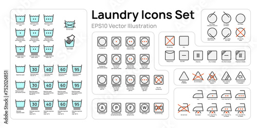 Big laundry icons set vector illustration design.