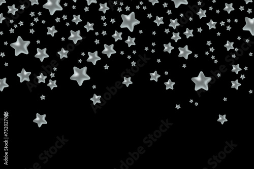 Silver stars falling down vector illustration design.