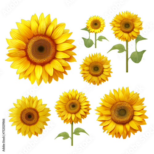 sunflower isolated on white background