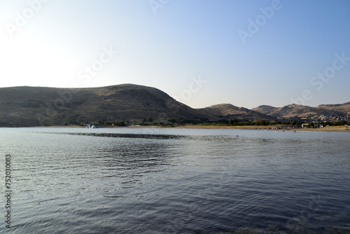 Foto last sun of the day - Thanos beach, Lemnos island, Greece, Aegean sea