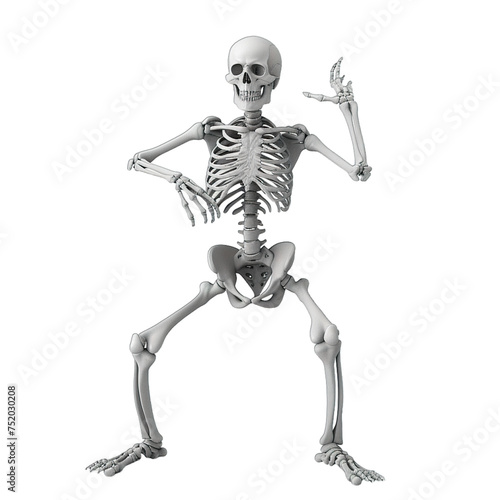 human skeleton isolated on black