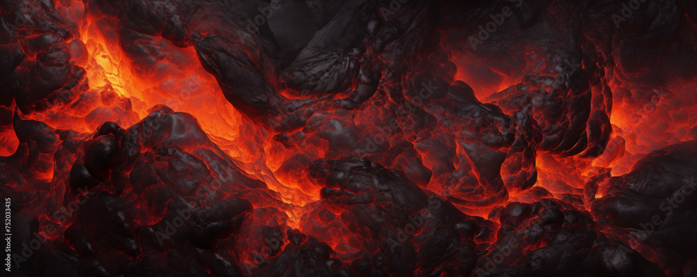Melting of volcanic rock, lava texture background and banner Melting of volcanic rock, lava texture background and banner