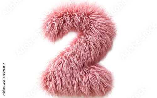 Charming Pink 2 in Fur-inspired Short Hair Design isolated on transparent Background