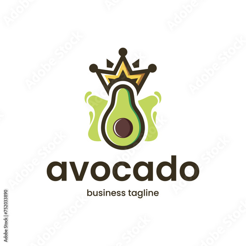 king avocado logo vector