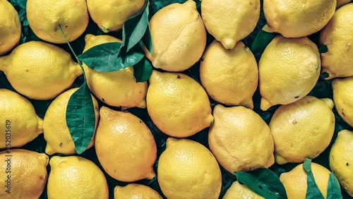 fresh ripe whole lemons eco photo