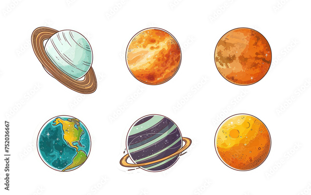 Hilarious Plastic Decal for the Solar System isolated on transparent Background