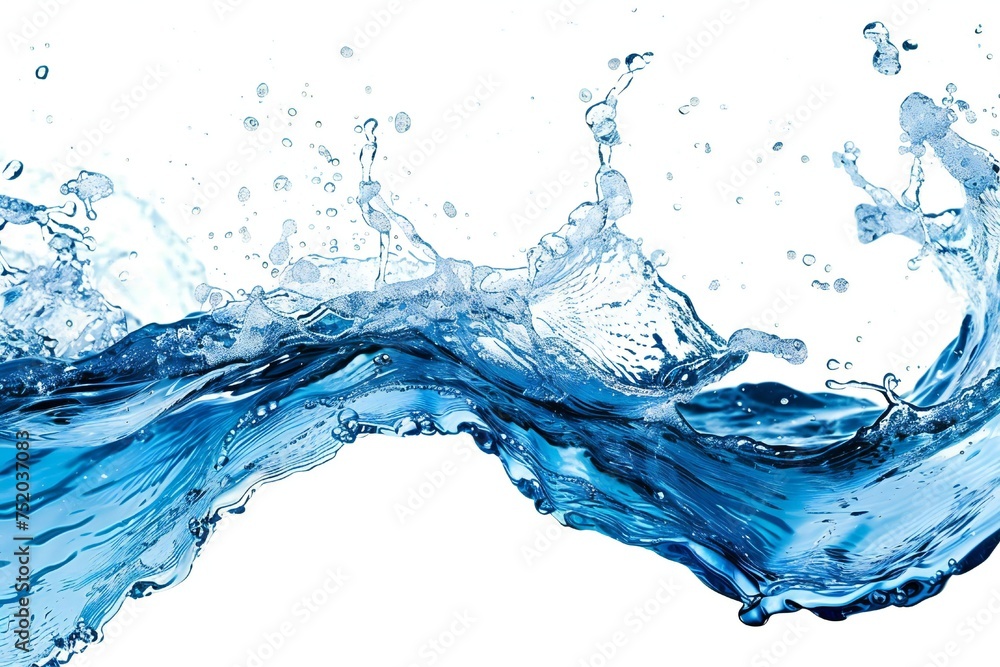 Water design element isolated on white background Generative Ai Water design element isolated on white background Generative Ai