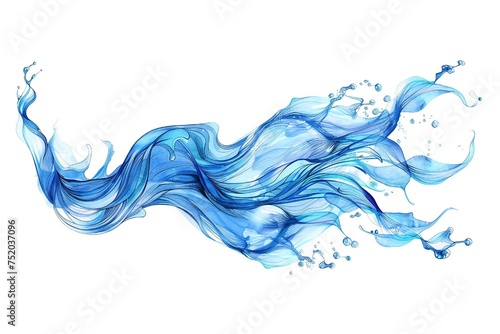 Water design element isolated on white background Generative Ai © LayerAce.com