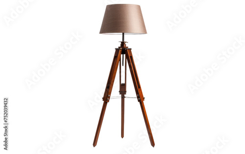 Floor Lamp with Tripod Design isolated on transparent Background