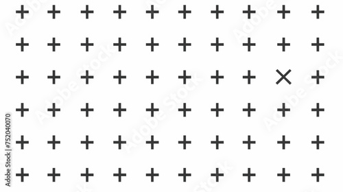 A black and white image of many small squares with one square in the middle