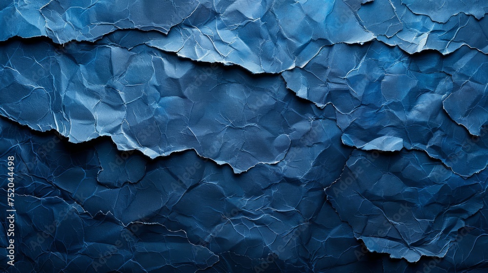 Fototapeta premium Navy Blue Paper Texture Background Banner with Copy Space Generative AI