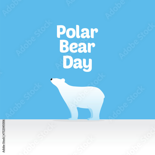 polar bear day vector illustration. polar bear day themes design concept with flat style vector illustration. Suitable for greeting card, poster and banner.