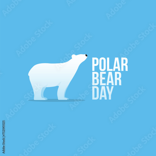 polar bear day vector illustration. polar bear day themes design concept with flat style vector illustration. Suitable for greeting card, poster and banner.