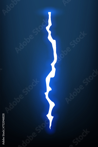 Lightning animation with sparks. Electricity thunderbolt danger, light electric powerful thunder. Bright energy effect, vector illustration