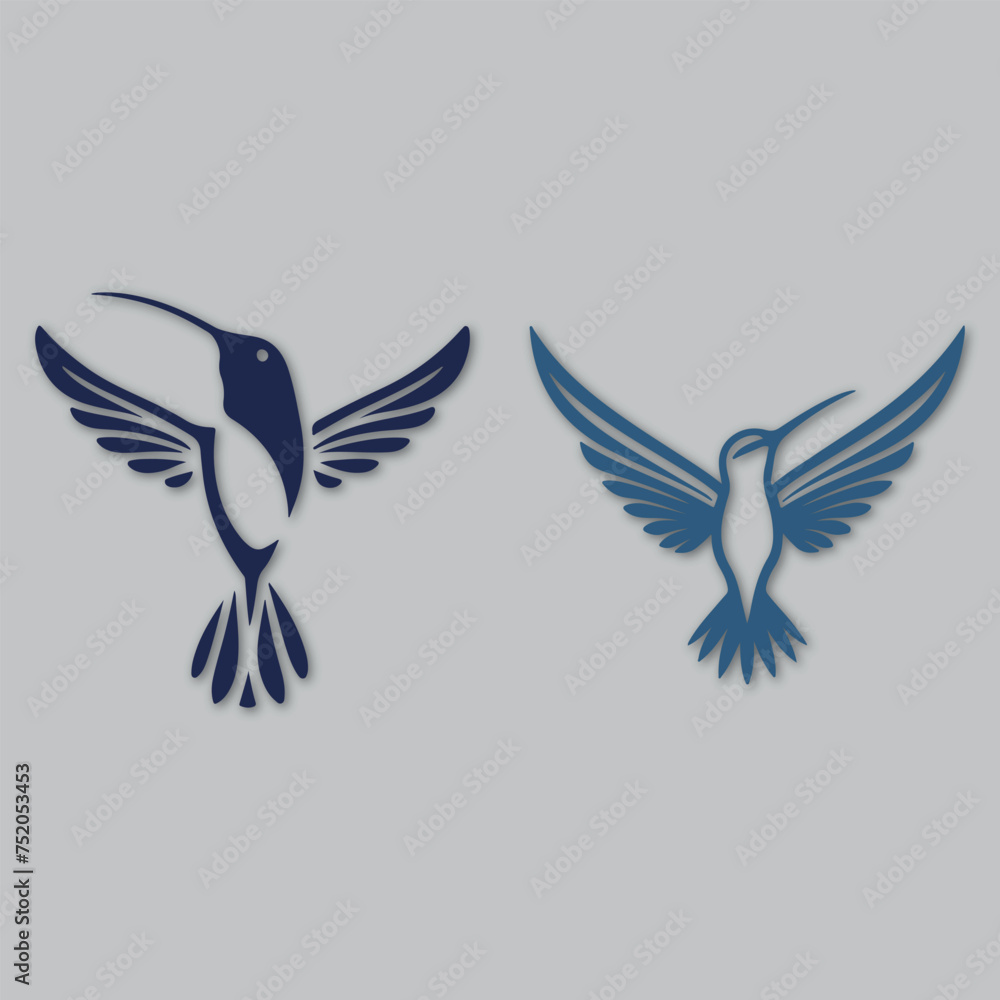 Obraz premium hummingbird modern logo design vector template