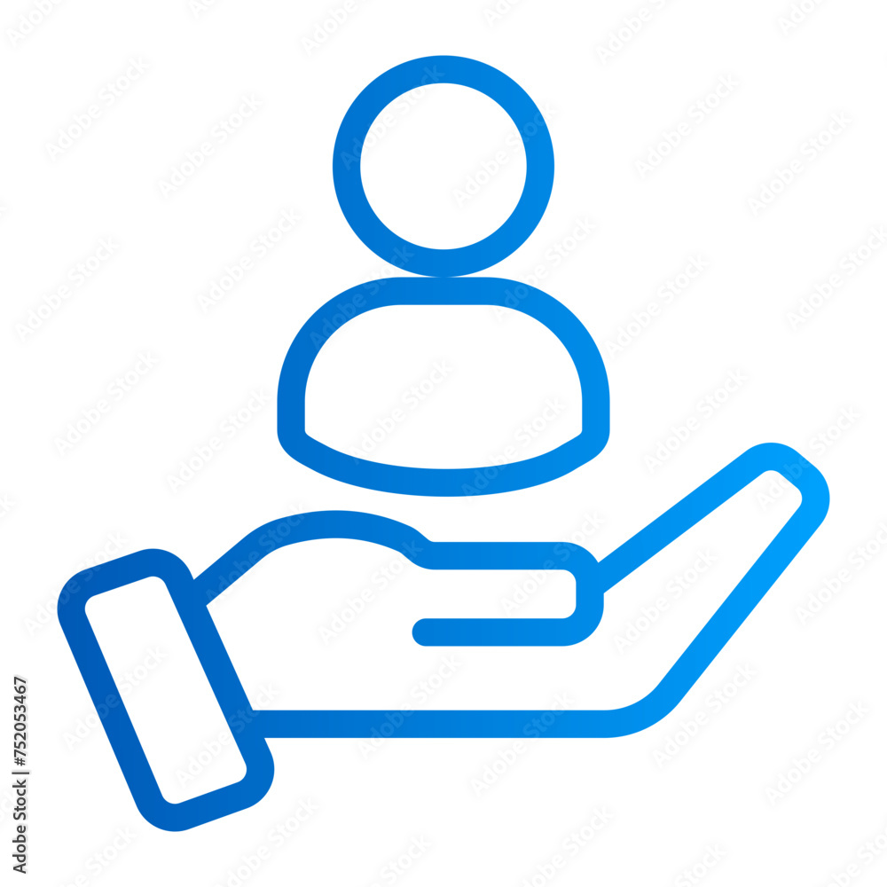 This is the User icon from the Data Storage and Databases icon collection with an Outline gradient style This is the User icon from the Data Storage and Databases icon collection with an Outline gradient style